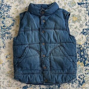 GAP Kids Denim Blue Puffer Vest